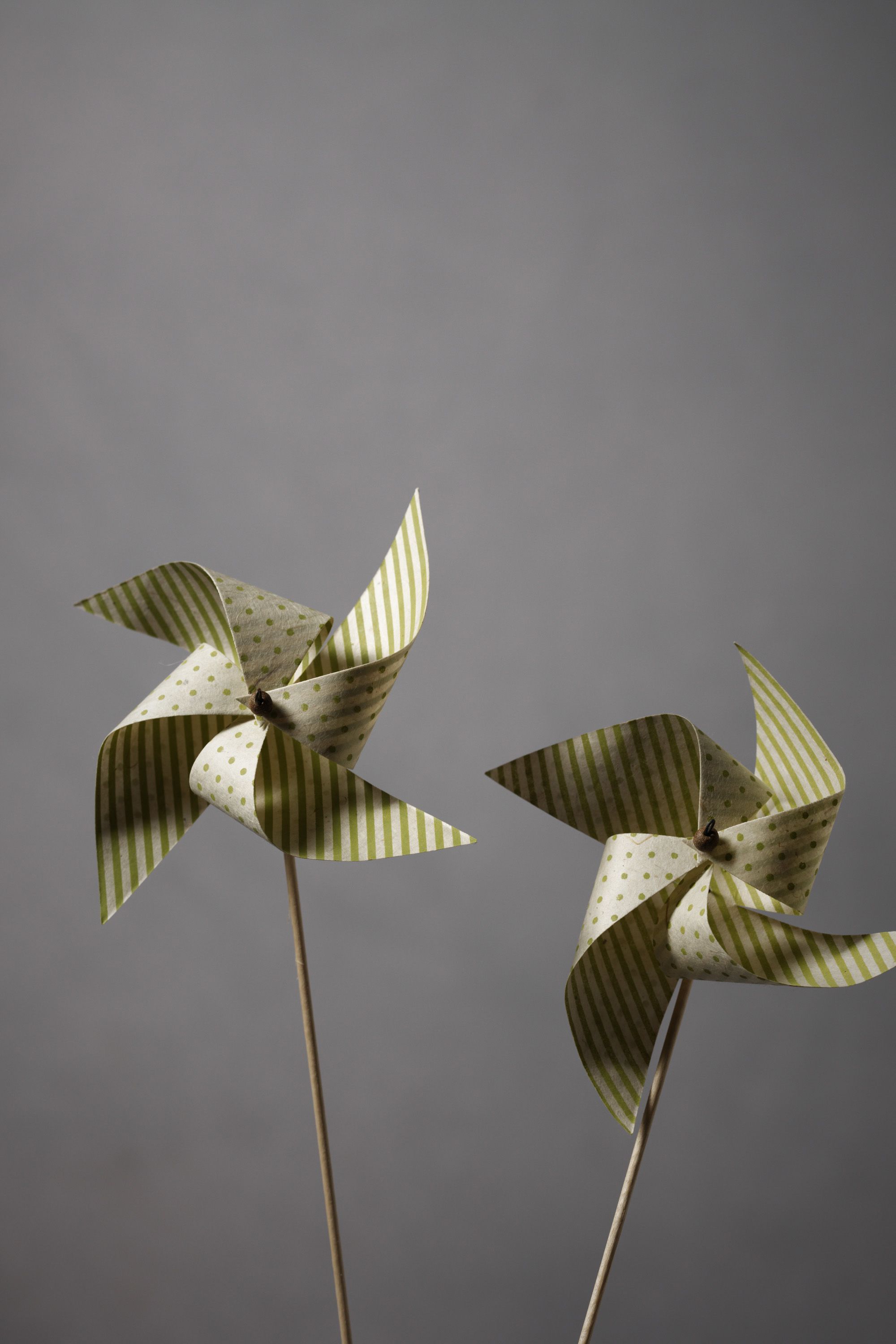 Striped Paper Pin Wheels (5)