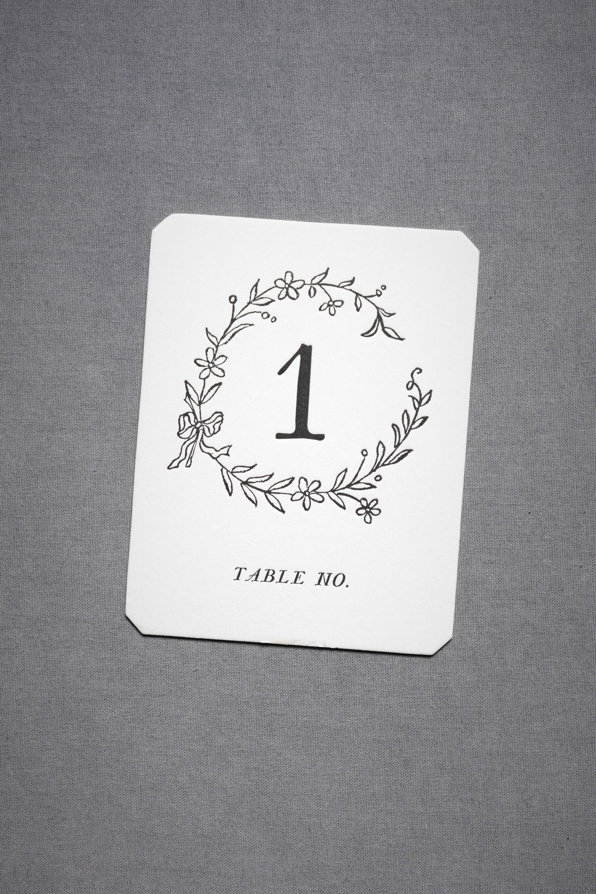 Hollyhock Table Cards (1-15/16-20)