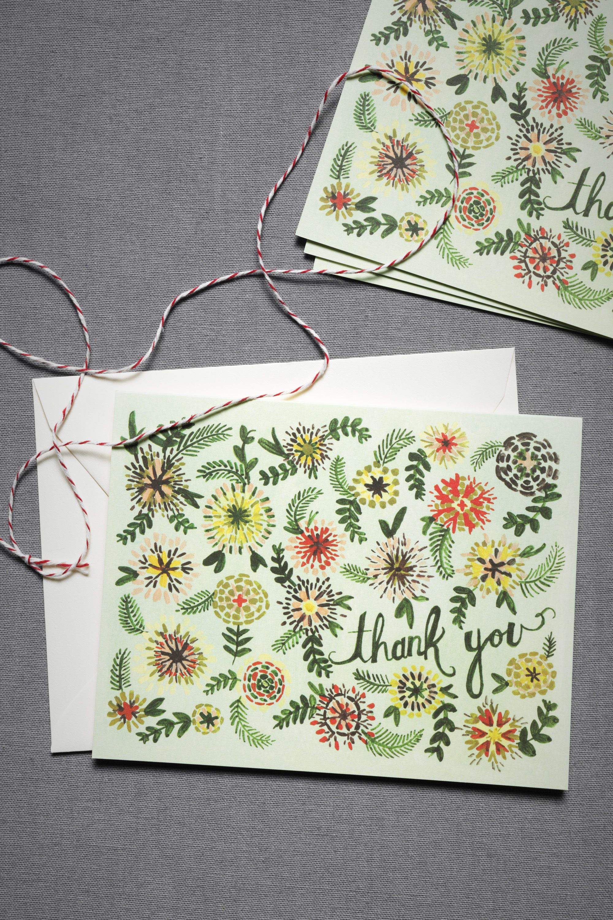 Vintage Garden Thank You Cards (8)