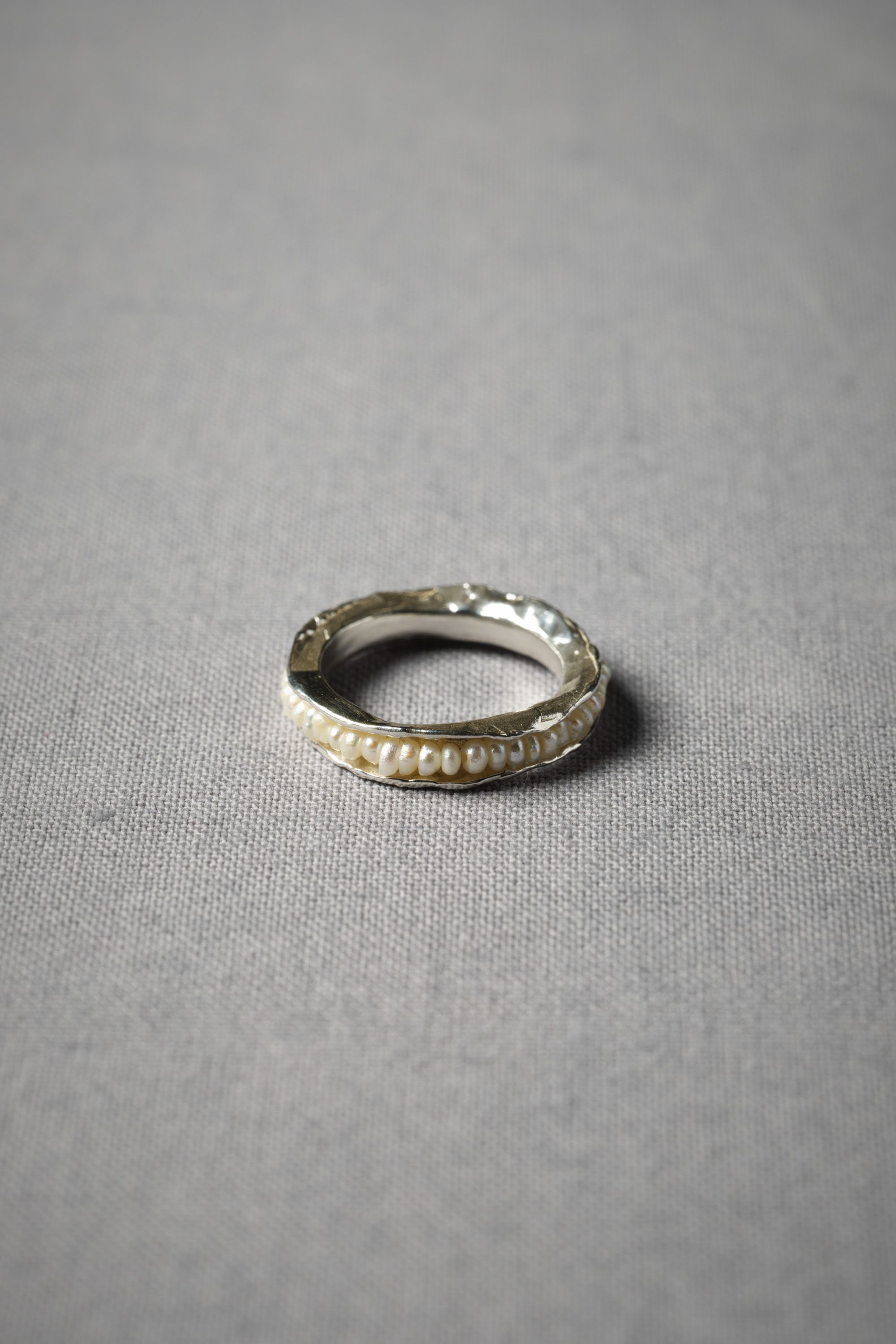 Threaded Pearl Ring