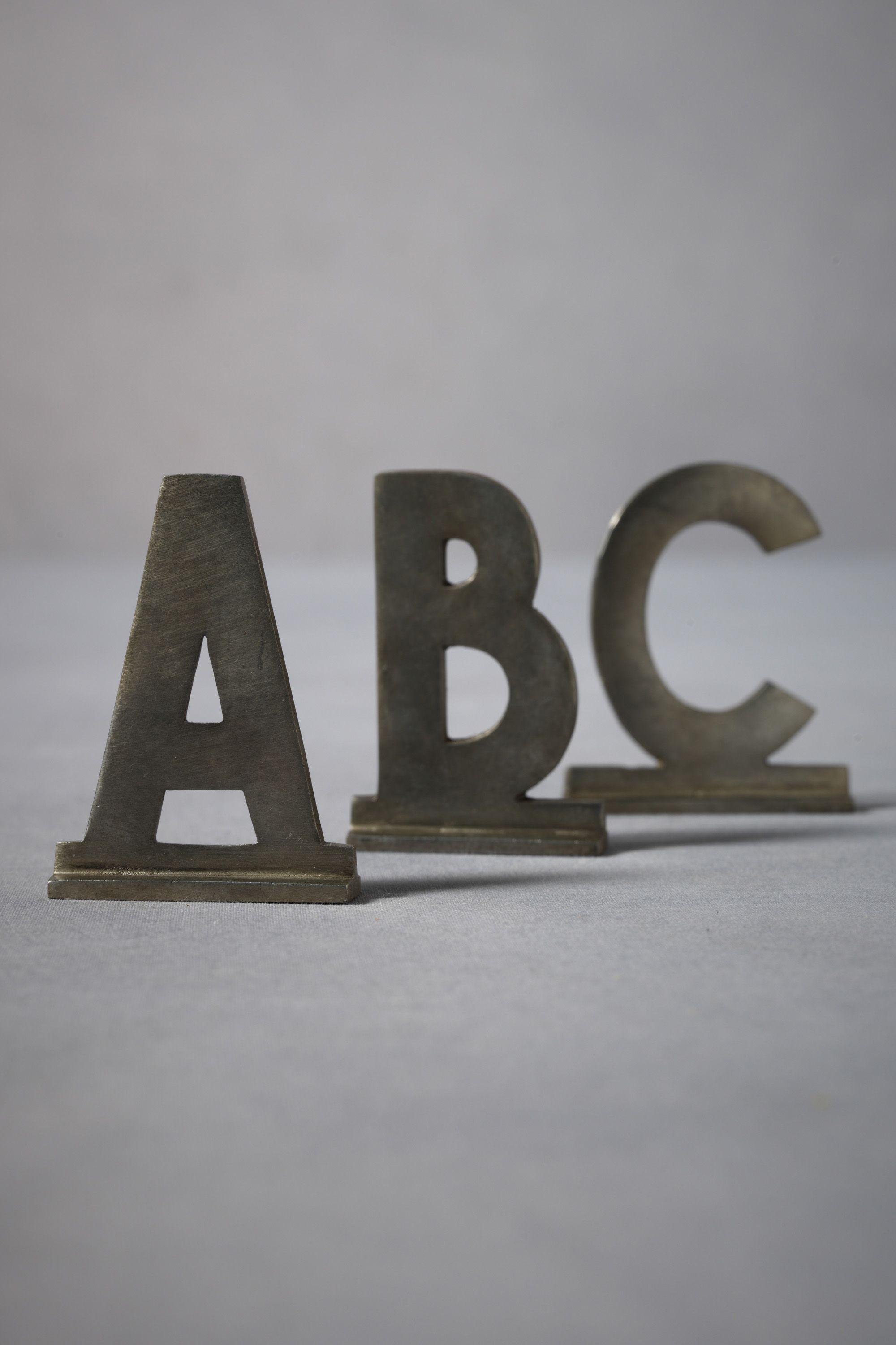 San Serif Zinc Letters