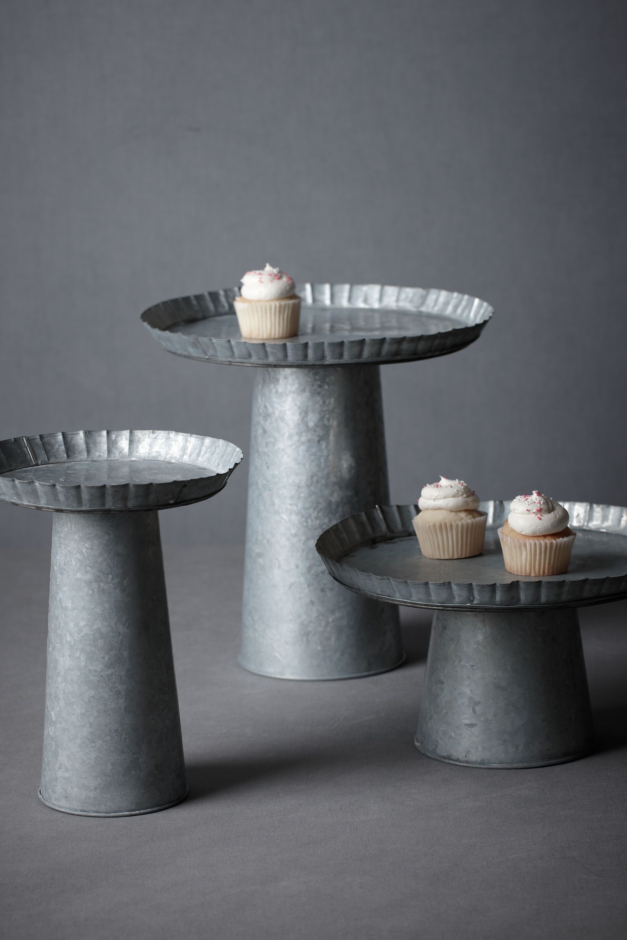 Galvanized Treat Pedestals