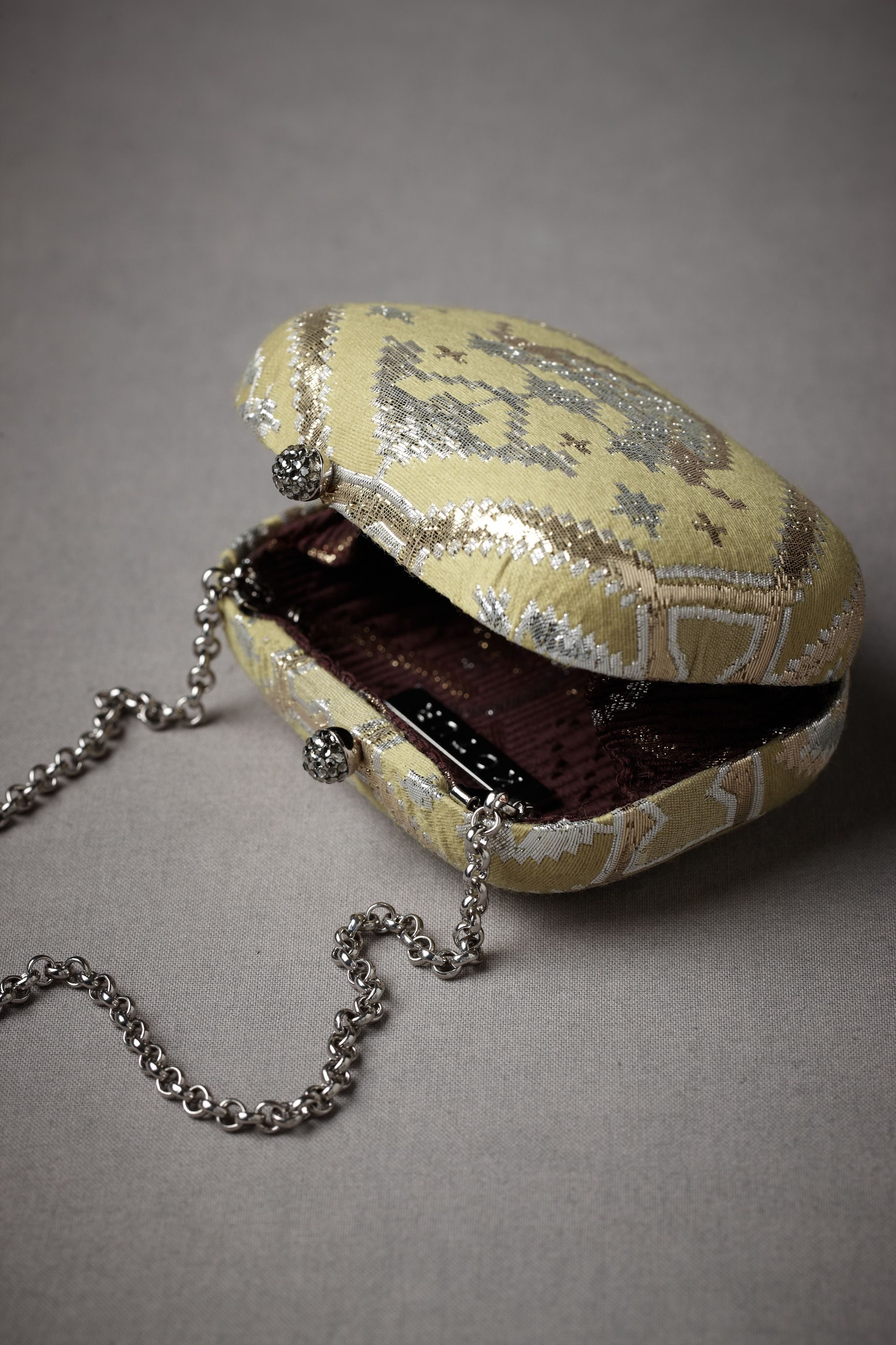 Glimmering Ikat Clutch