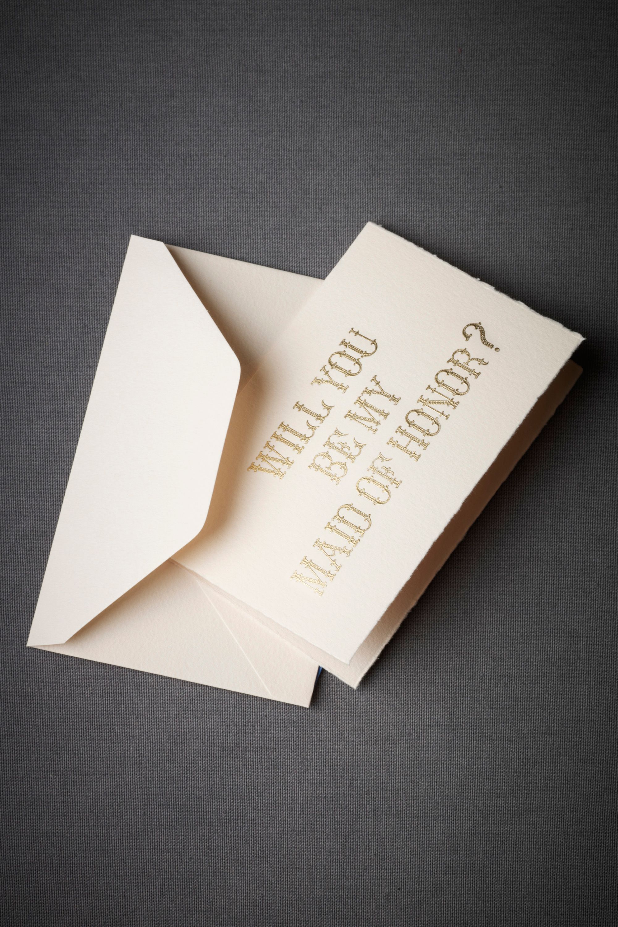 Gilded Maid of Honor Card