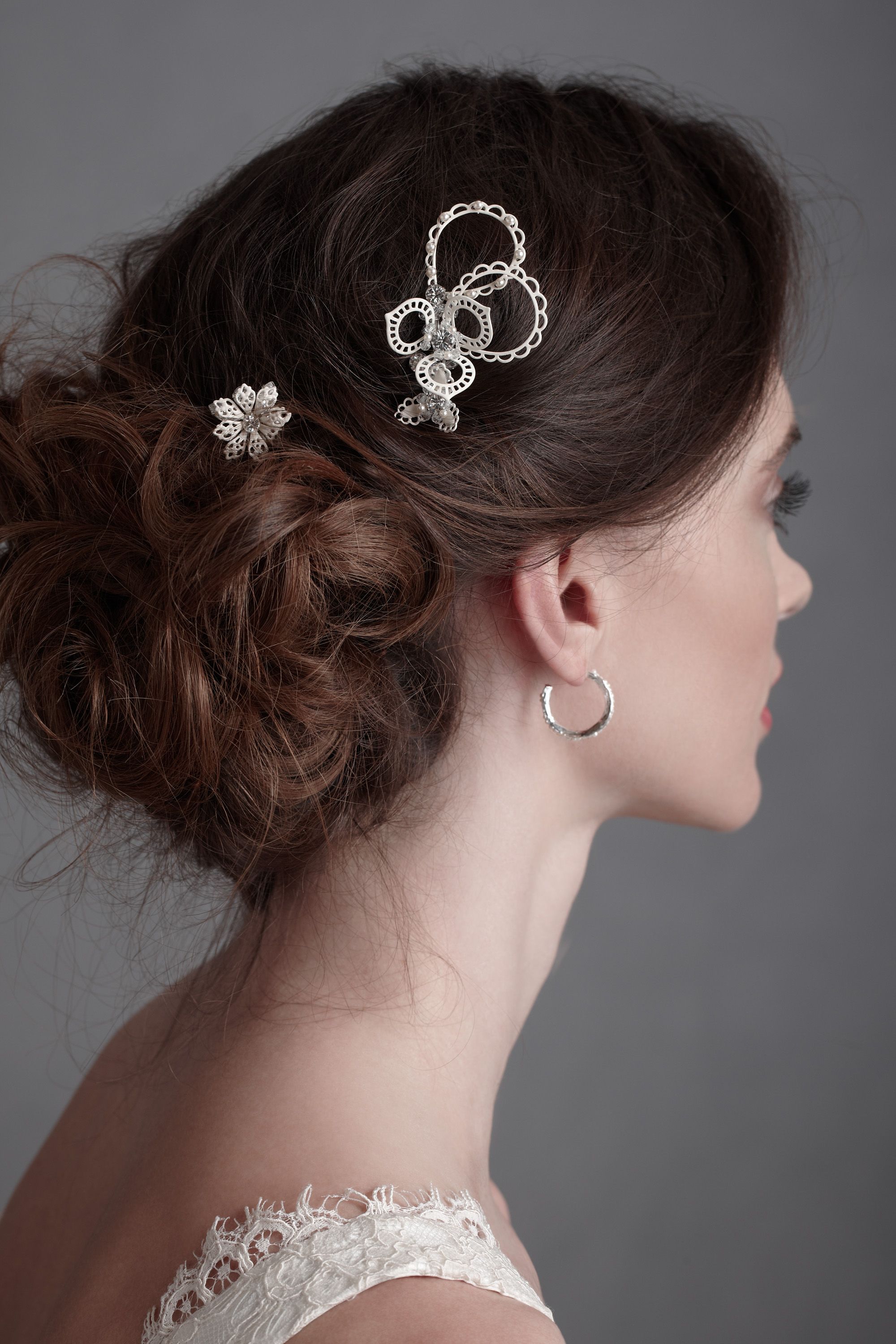 Abstracted Lace Hair Pins