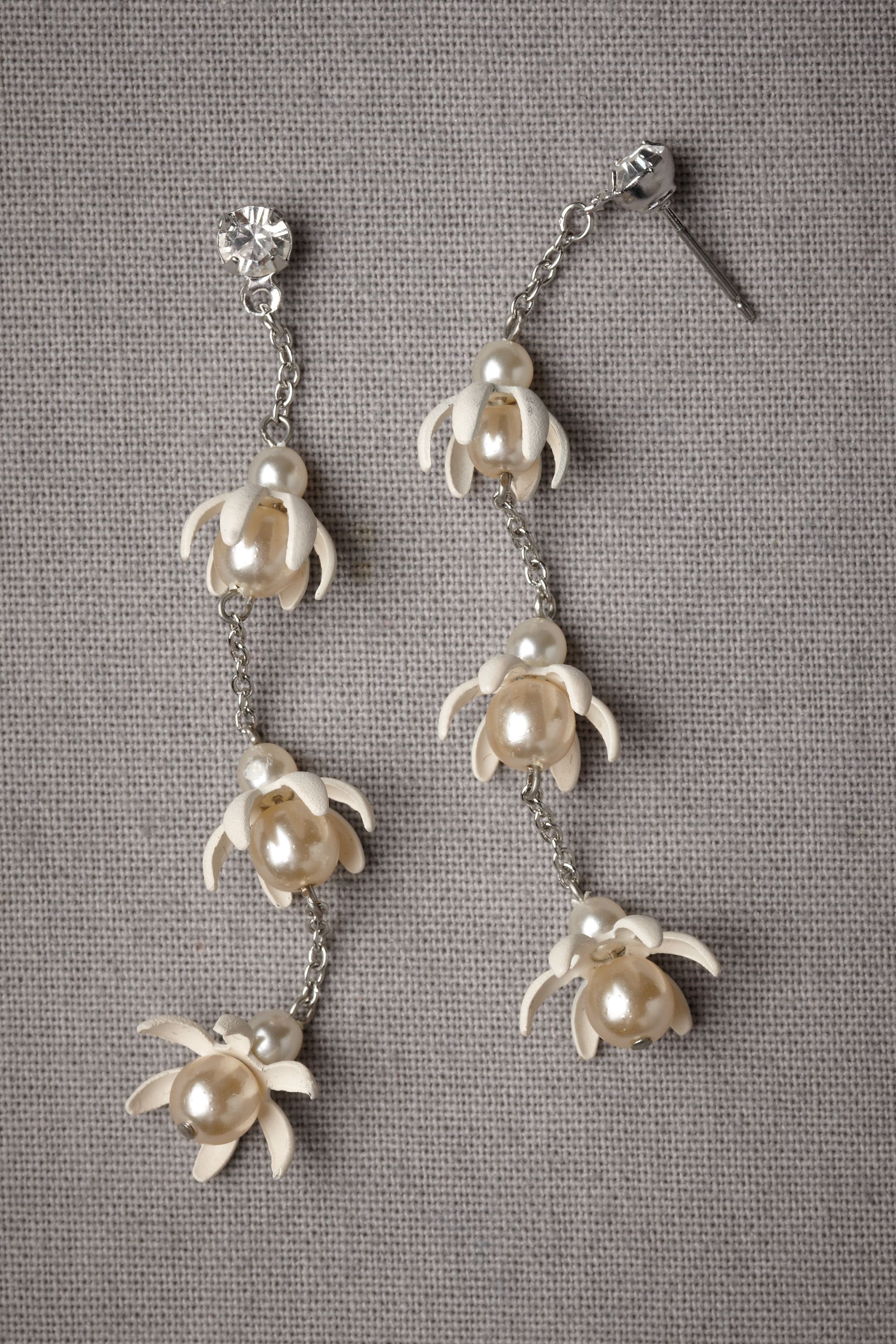 White Fuchsia Earrings