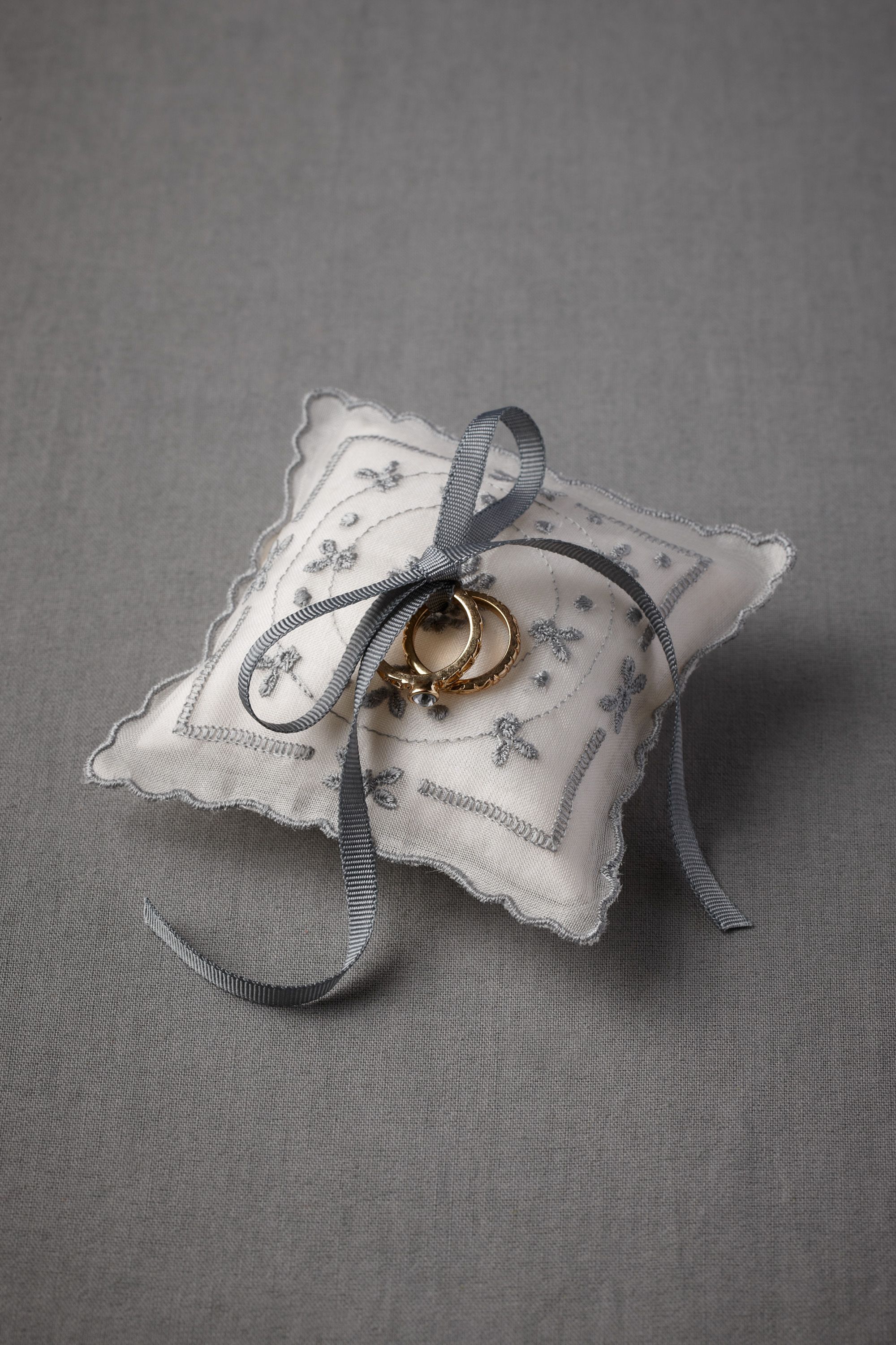 Blue Buds Ring Pillow