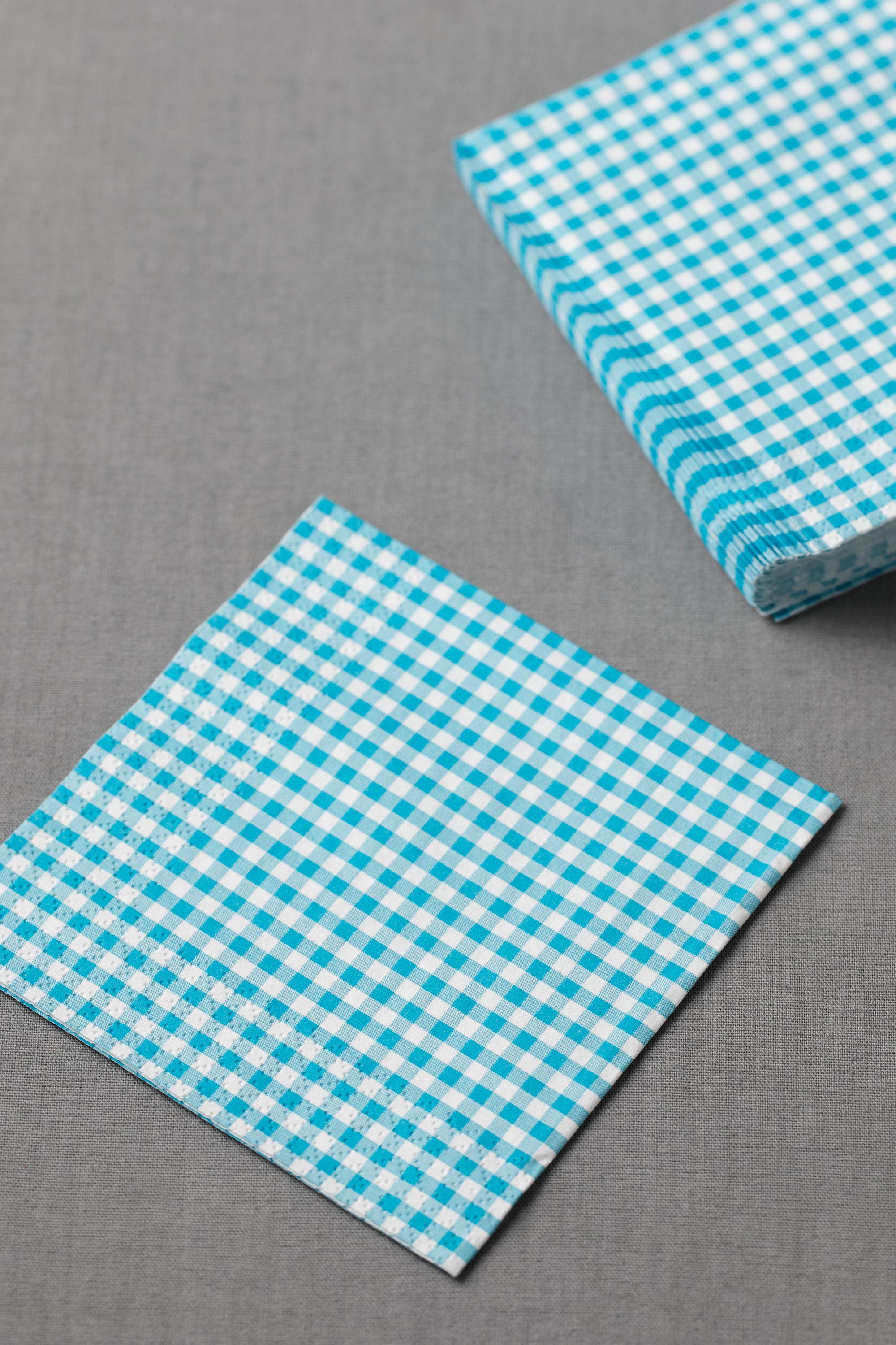 Gingham Cocktail Napkins (20)