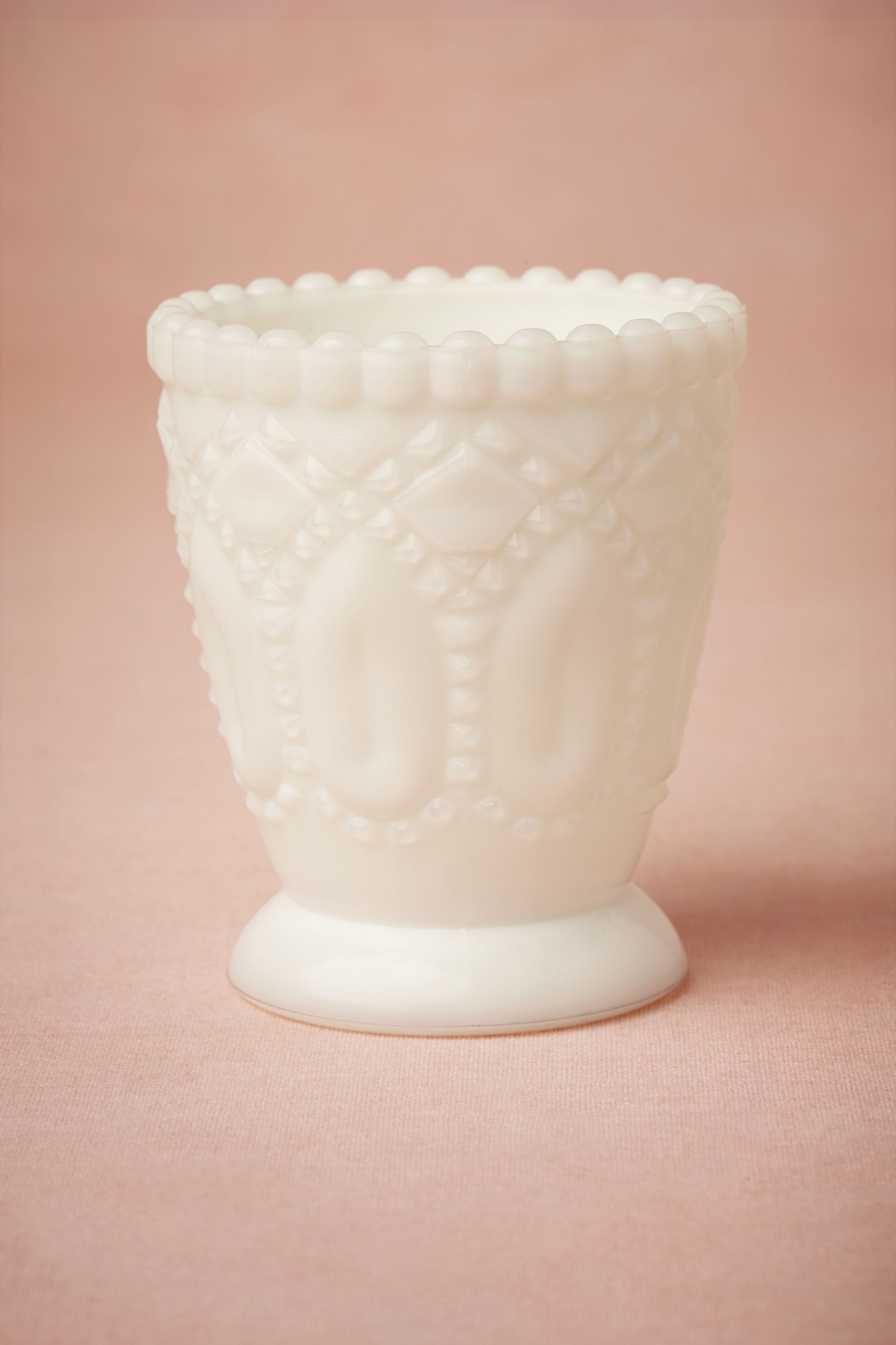 Milk Glass Argyle Votive