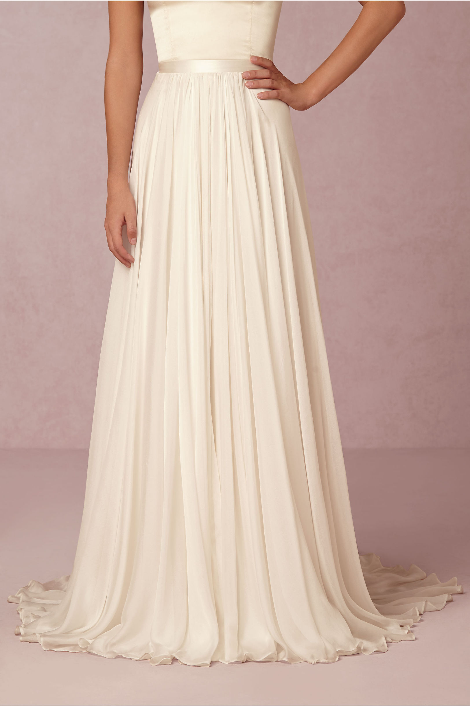 Delia Maxi Skirt in Bride | BHLDN