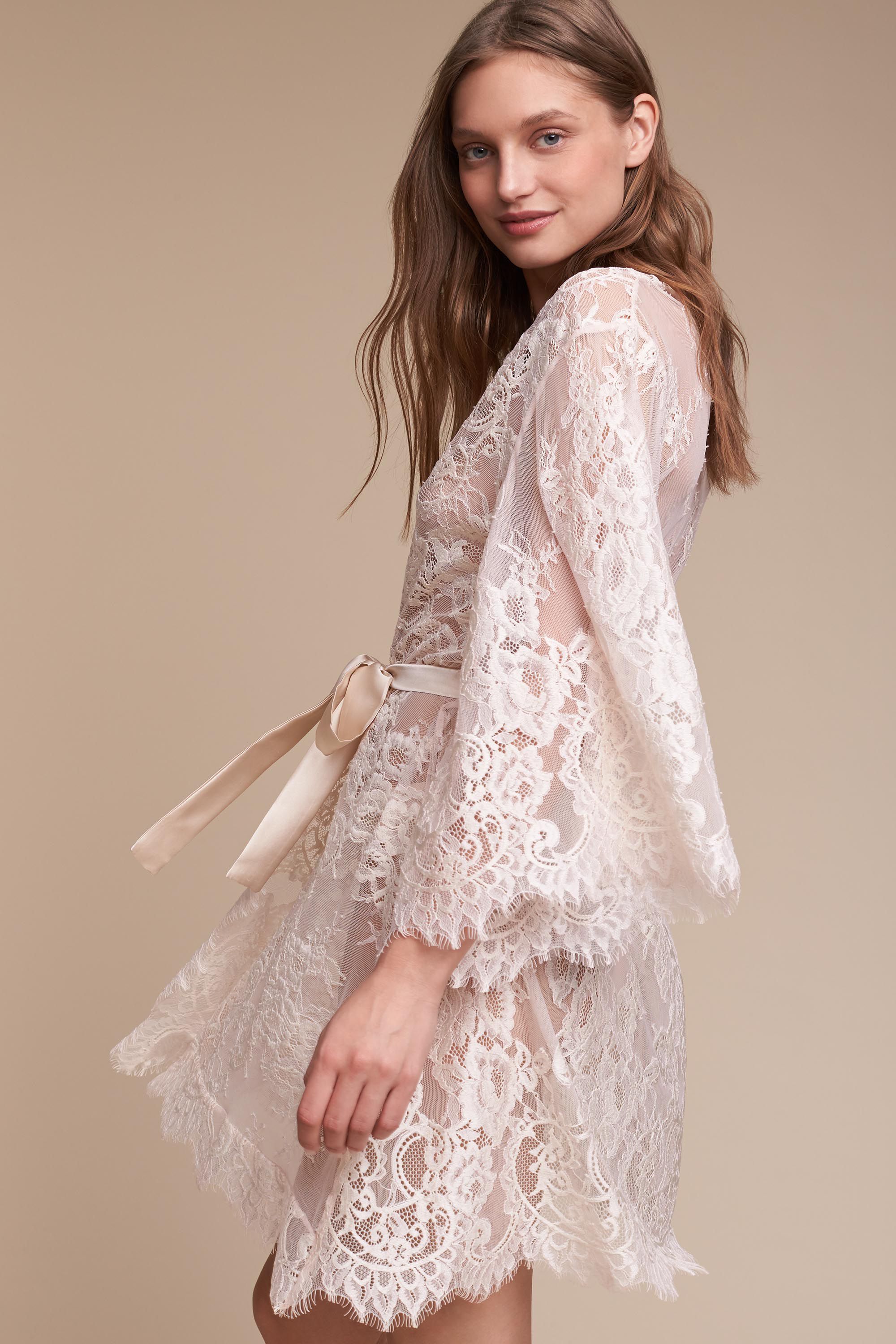 Wedding Bride Robe prita robe in bride bhldn blush bhldn