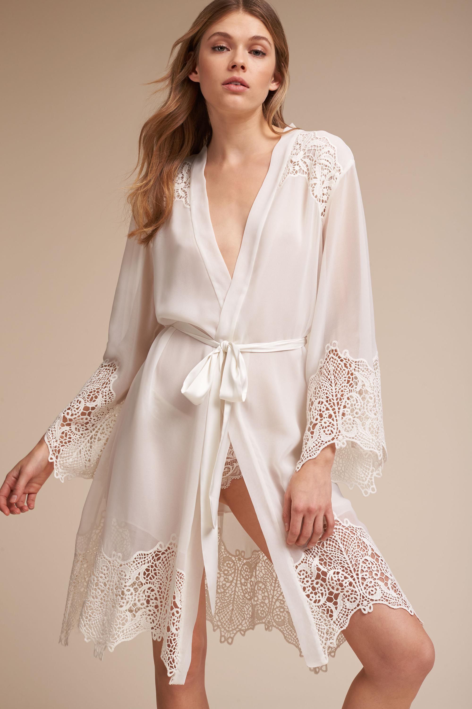 Wedding Bride Robe vilmena robe in bride bhldn ivory bhldn