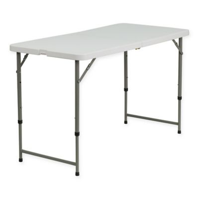 Flash Furniture Adjustable Folding Table in White - Bed Bath & Beyond