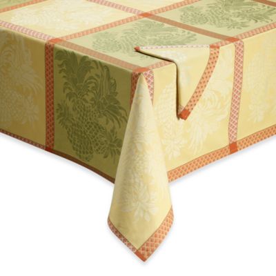 Tommy Bahama® Home Pineapple Jacquard Tablecloth and Napkin, 100%