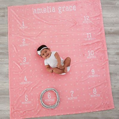 Baby Month Milestone Blanket Monthly Newborn Photo Blanket ...