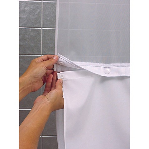 Hookless Shower Curtains With Snap-On Liner Hookless Mystery Fabri