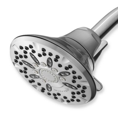 waterpik showerhead nickel powerspray brushed showerheads shower head bedbathandbeyond