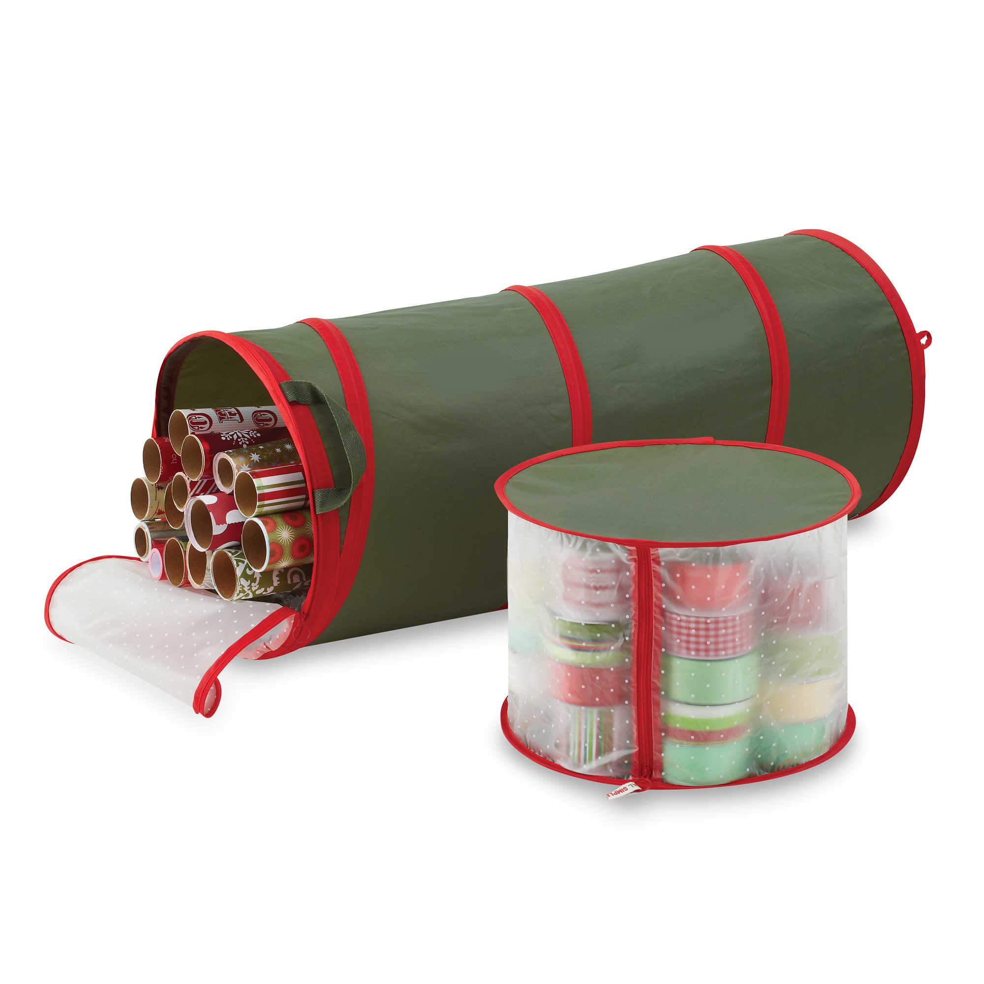 Popup Gift Wrap Paper Supplies Ribbon Storage Bag Holidays Presents