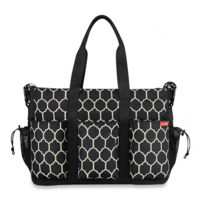SKIP*HOP® Double Duo Diaper Bag in Onyx Tile