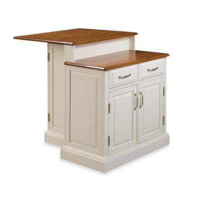 Home Styles Woodbridge Two-Tier Kitchen Island in White - Bed Bath & Beyond