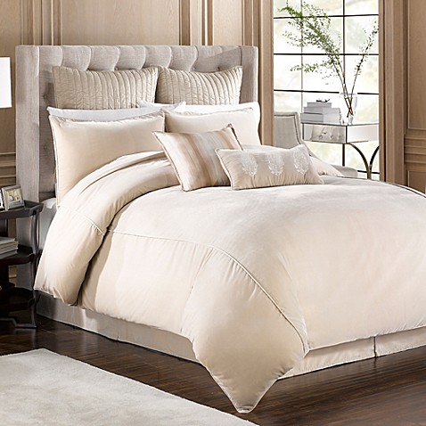 Buy Velvet Twin Duvet Cover in Taupe from Bed Bath & Beyond