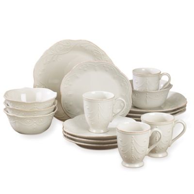 Lenox® French Perle 16-Piece Dinnerware Set in White - Bed Bath & Beyond