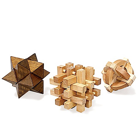 Wooden Puzzles (Set of 3) - Bed Bath & Beyond