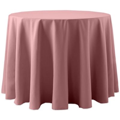 Buy Spun Polyester 120-Inch Round Tablecloth in Dusty Pink from Bed Bath & Beyond