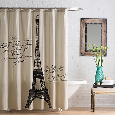 Buy Anthologyâ„¢ Paris Cotton Shower Curtain from Bed Bath & Beyond