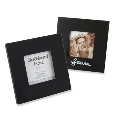 Kate Aspen® Chalkboard Square Photo Frame in Black