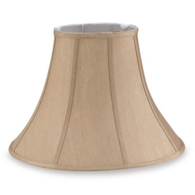 Mix & Match Large 17-Inch Fabric Bell Lamp Shade in Beige - Bed Bath