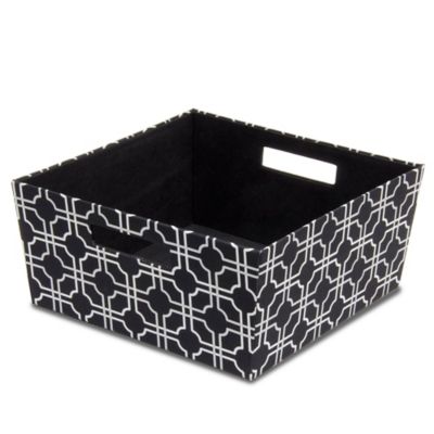 B+in® Fabric Half Storage Bin In Black - Bed Bath & Beyond