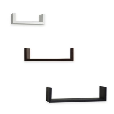 Danya B™ Floating U Laminated Shelves (Set Of 3) - Bed Bath & Beyond