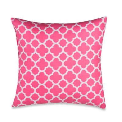 Glenna Jean Pippin Crib Bedding Collection > Glenna Jean Pippin Quatrefoil Throw Pillow in Pink ...