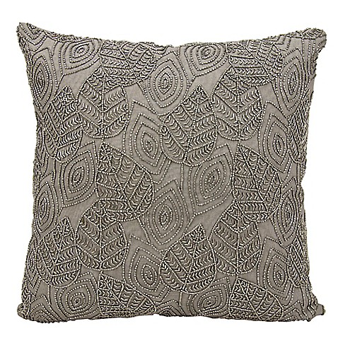 Michael Amini Leaves Square Throw Pillow - Bed Bath & Beyond