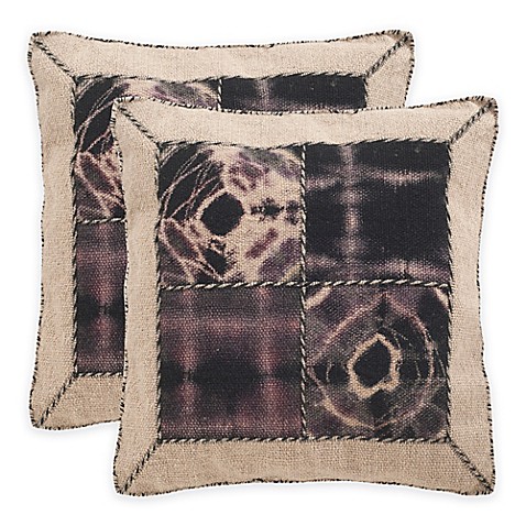Safavieh Dip-Dye Quartre Patch 24-Inch Square Throw Pillows - Bed Bath & Beyond