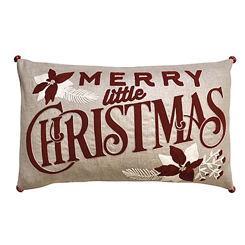 Merry Little Christmas Oblong Throw Pillow - Bed Bath & Beyond