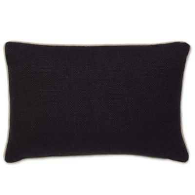 Buy Aura Basket Weave Oblong Throw Pillow in Black from Bed Bath & Beyond