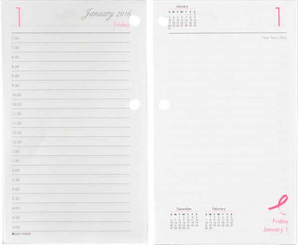 UPC 767199071210 product image for Day-Timer® 2016 Pink Ribbon Desk Calendar - Desk Calendars-Bases | upcitemdb.com