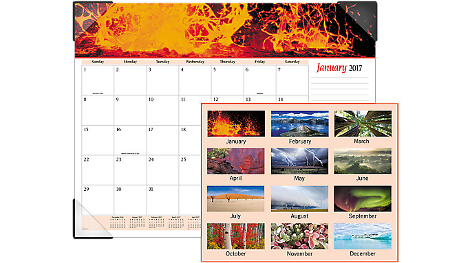 UPC 038576336476 product image for At-A-Glance Mother Nature Monthly Desk Pad (DMD170) - Desk Pads | upcitemdb.com
