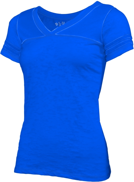 Burnout V-Neck Football Tee (LT58794: 10 Colors Available)