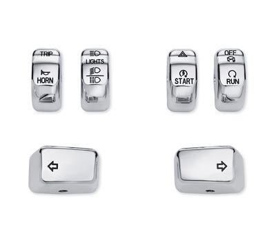 Chrome Switch Cap Kit