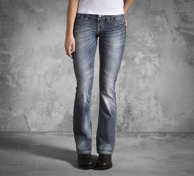Low-Rise Stretch Bootcut Jeans