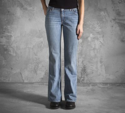 Faded Curvy Bootcut Jeans