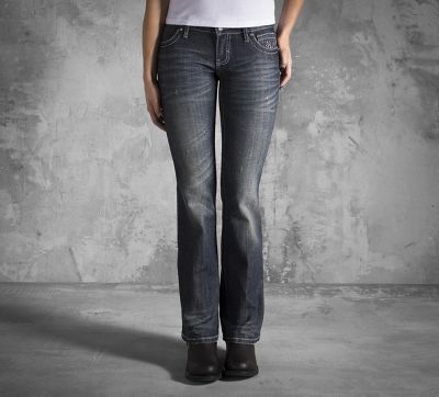 Embellished Wing Bootcut Jeans