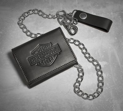 Men&#39;s Bar & Shield Logo Tri-Fold Biker Wallet | Wallets, Clips & Chains | Official Harley ...