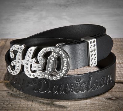 Belt with Bling H-D Buckle