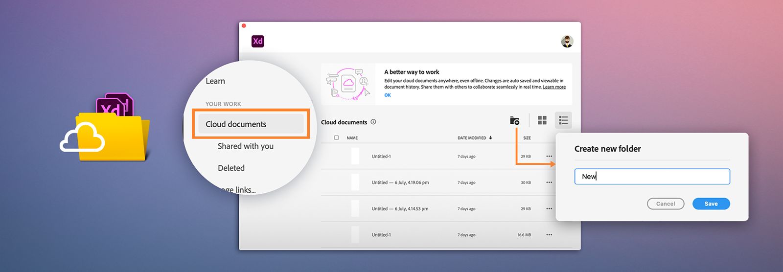 Creative Cloud ドキュメントフォルダー