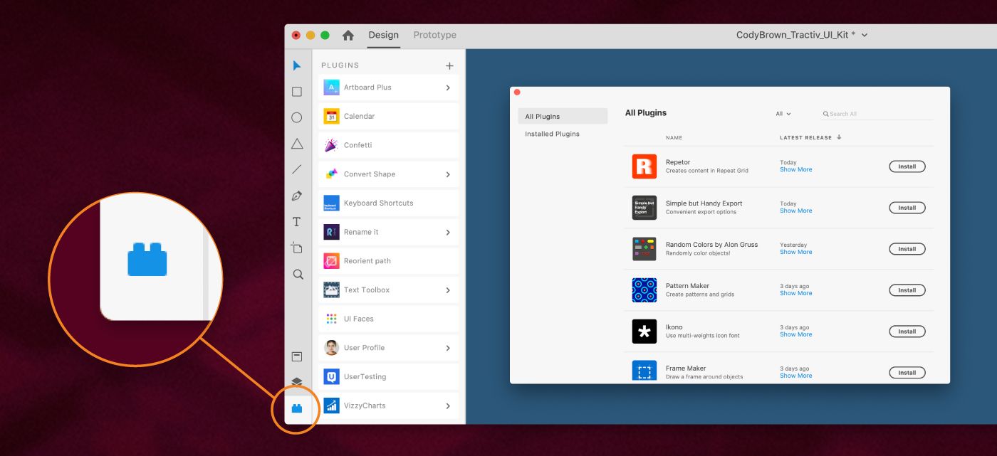 プラグイン起動パネル