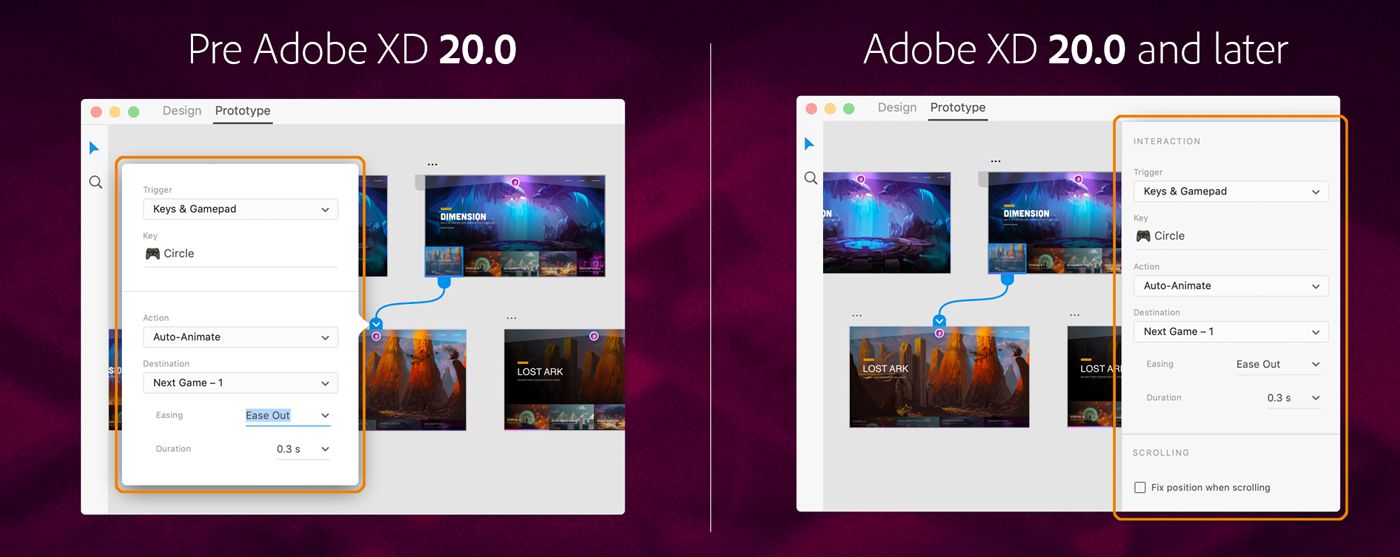 プロトタイプ属性を定義および管理するための新しいプロトタイプインスペクター：トリガーパネルに代替